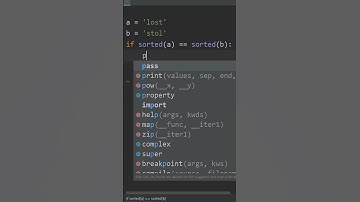Check for Anagram - Sorted #python#shortsfeed#coding#trending#trendingshorts#shortsvideo #subscribe