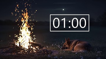 1 Minute Timer (FIRE AMBIENCE - w/o Sound Notification At Zero)