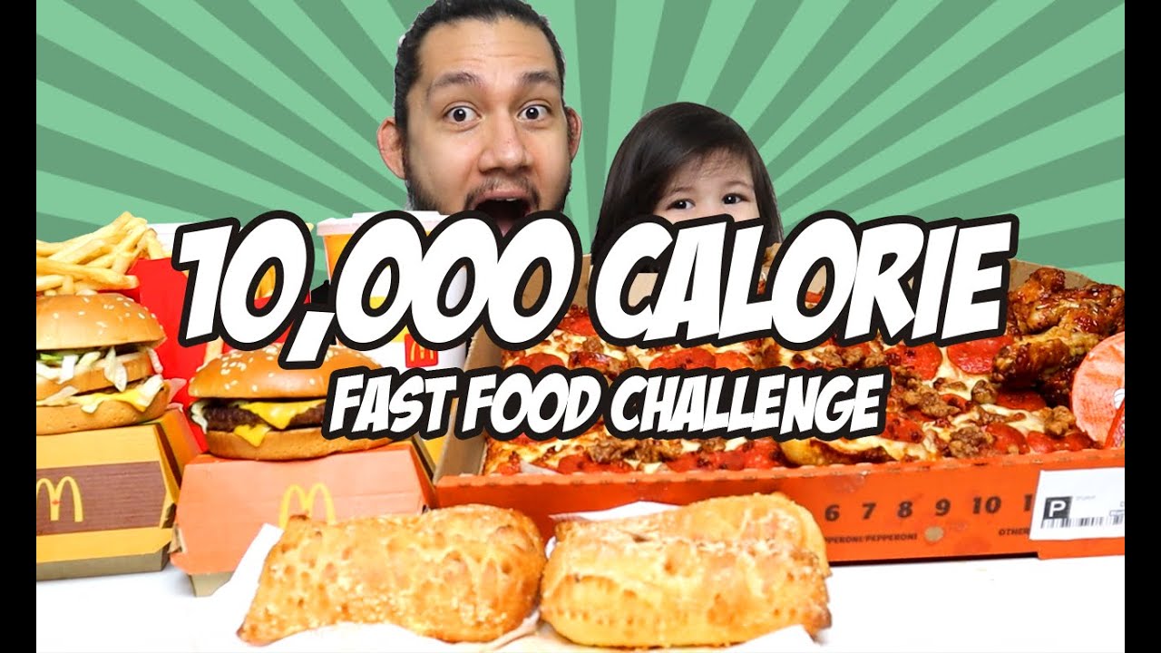 10000 CALORIE FAST FOOD CHALLENGE | EPIC CHEAT DAY | MAN VS FOOD - YouTube