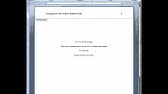 Apa Cover Letter Youtube
