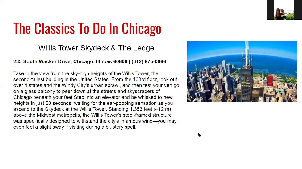 Webinar: Cool Things to Do in Chicago
