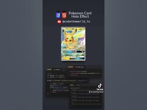 ⚠️⚠️⚠️ POKEMON Card Holo Effect #html #css #javascript ⚠️⚠️⚠️👇👇👇Comment ...