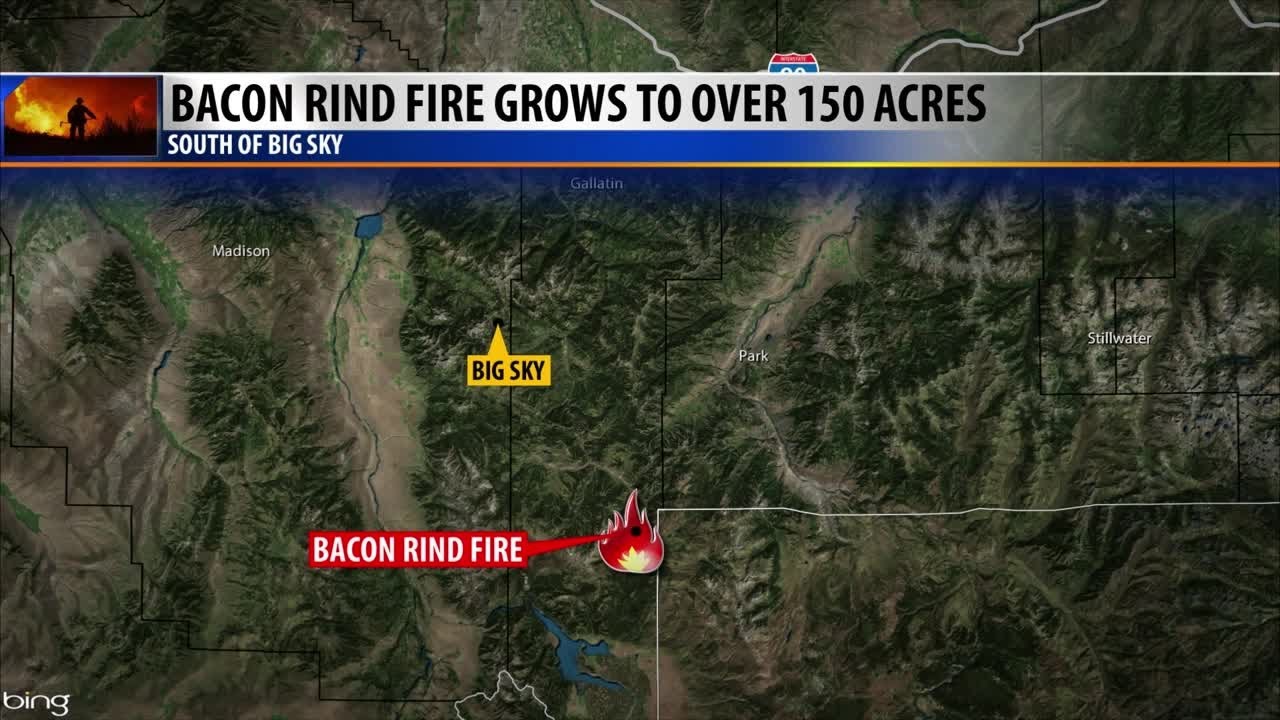 Bacon Rind fire grows south of Big Sky