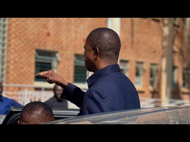 FORMER President Edgar Chagwa Lungu Leaving the Lusaka Magistrate’s Court Lusaka class=