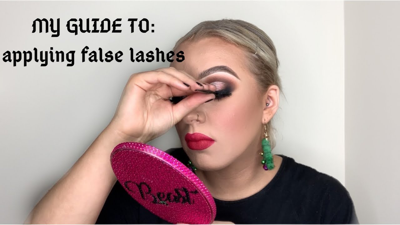 MY GUIDE TO: APPLYING FALSE LASHES - YouTube