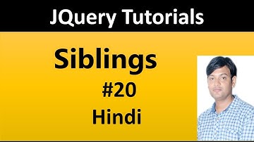 JQuery Tutorial For Beginners 20: Traversing :Siblings Methods |