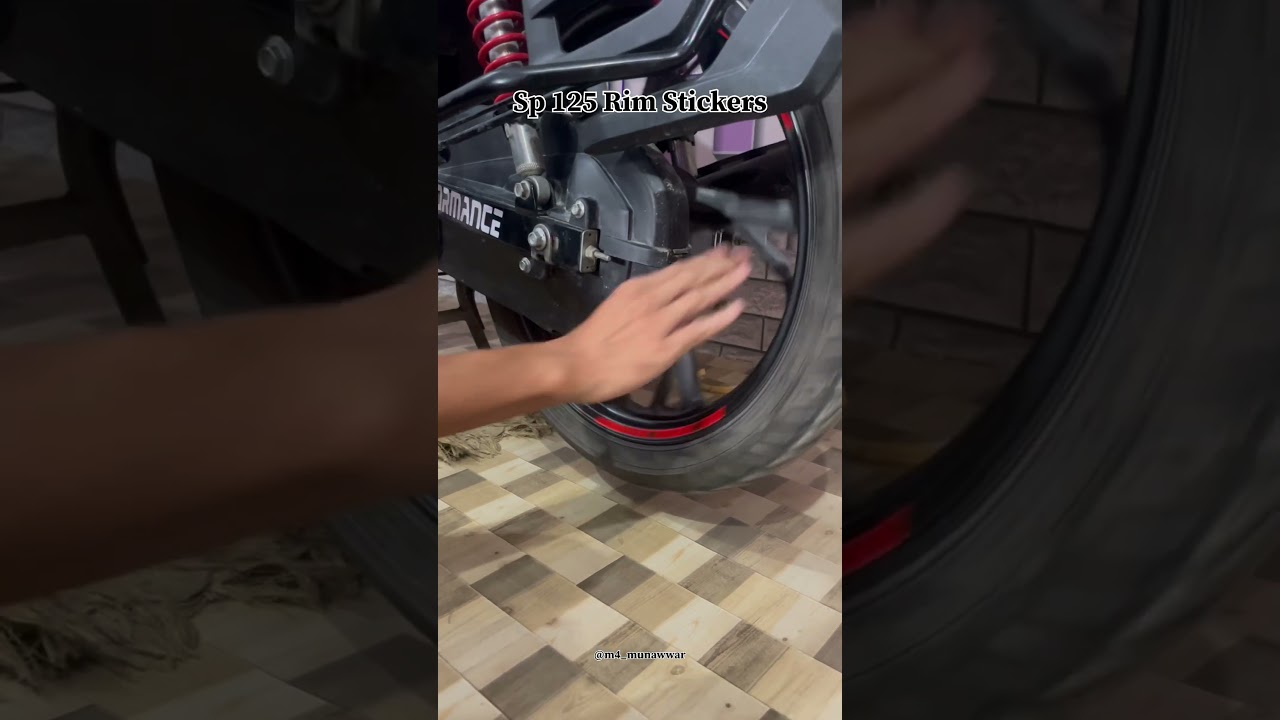 Sp 125 Rim Stickers Installed | Sp 125 Modifications | Sp 125 Modified 