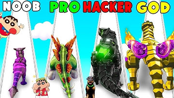 NOOB VS PRO VS HACKER IN ANIMAL EVOLUTION WITH SHINCHAN & CHOP