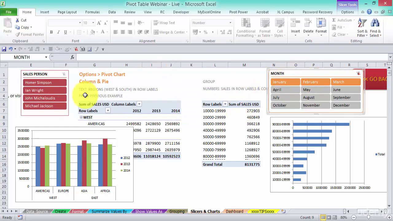 Interactive Charts In Excel 2016