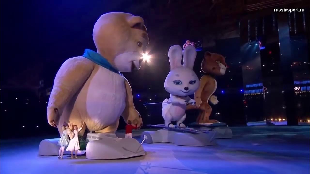 Прощание мишки. Церемония закрытия олимпиады в Сочи 2014. Прощание с олимпийским мишкой 2014.