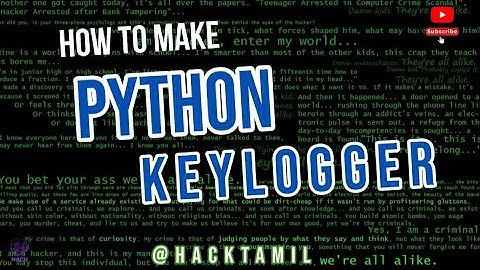 How to make Keylogger | Using Python | Ethical Hacking | In Tamil