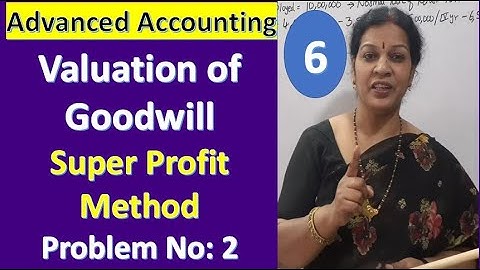6. Valuation of Goodwill - Super Profit Method - Problem No: 2