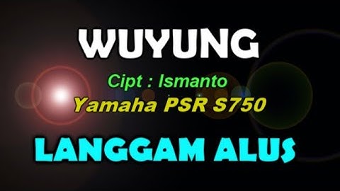 Langgam Wuyung (KARAOKE) By Saka