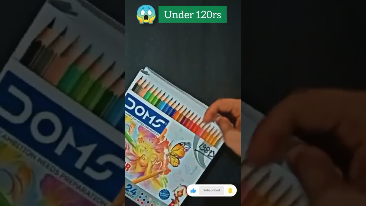 😱💥Unboxing doms colour pencil under 120 rupees 