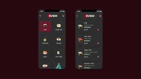 Mobile Design Speed Art #1 - Adobe XD - Sushi