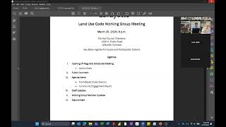 Land Use Code Working Group Meeting March 26, 2026