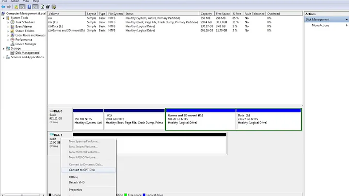 hard drive showing as "offline" in disk management how to fix it