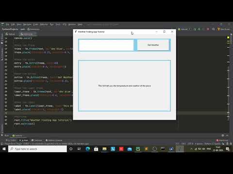 Making A Temperature Finding App In Python - YouTube