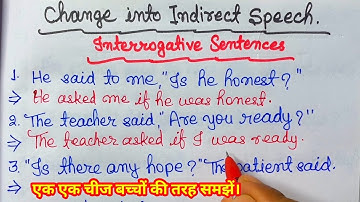 Direct and Indirect Speech/Interrogative Sentences/Narration in English Grammar