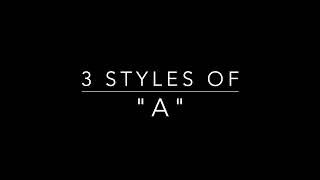 3 Styles Of Alphabet A - Part 1 Draw Stylish Letter A Simplesigns
