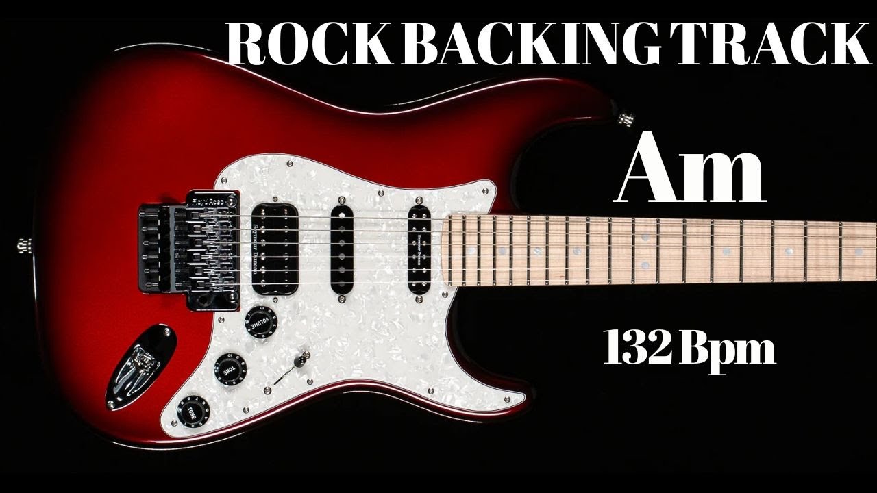 Simple Hard Rock Guitar Backing Track in Am