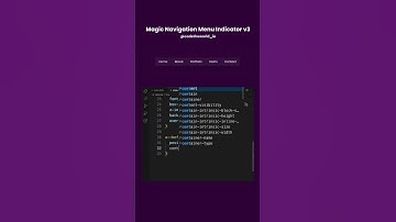 Magic Navigation Menu Indicator #htmlcss #css3 #cssanimation