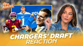 Kay Adams Likes the Joe Alt Draft Selection for Chargers, Giving Justin Herbert a Chance to Win