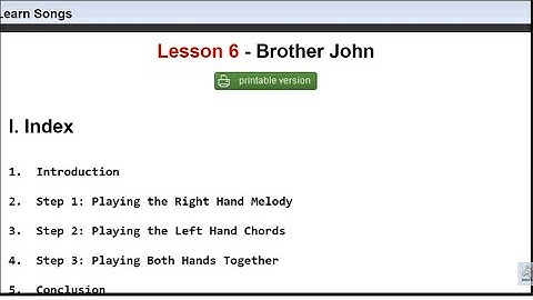 Piano Lesson 6 - Learn Songs for Beginners