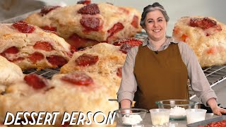 Irresistible StrawberryRicotta Scones by Claire Saffitz | Dessert Person