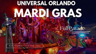 Full Universal Mardi Gras Parade 2024