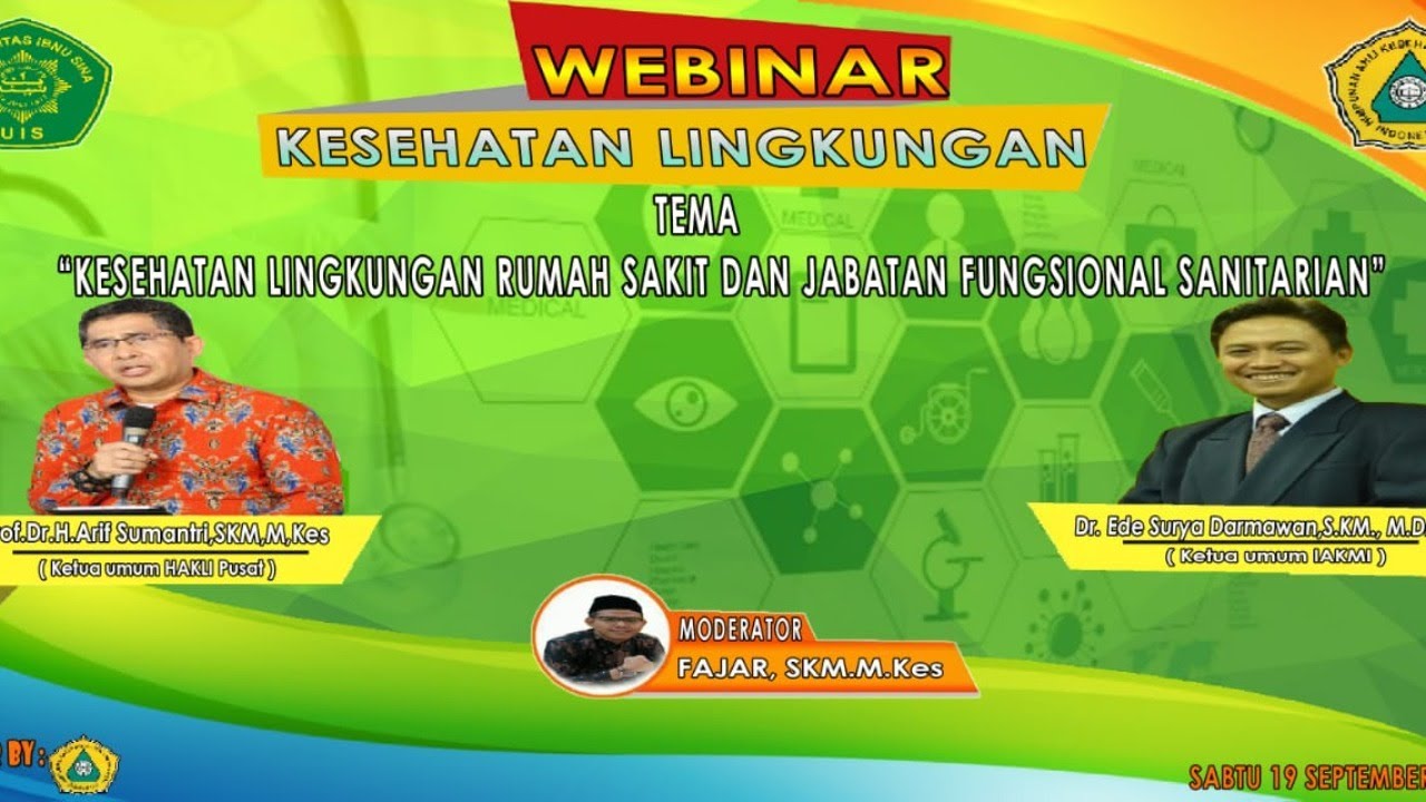 Webinar : Kesehatan lingkungan rumah sakit dan jabatan fungsional sanitarian