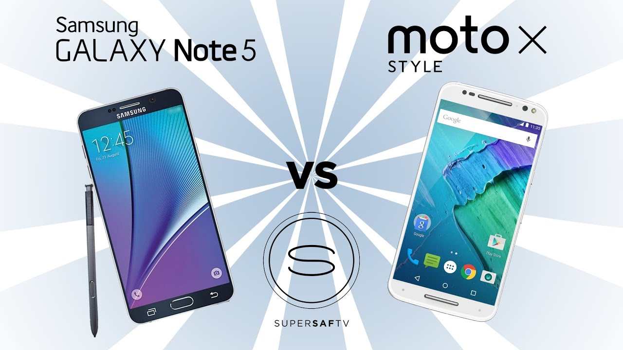 Samsung Galaxy Note 5 vs Moto X Style/Pure - YouTube