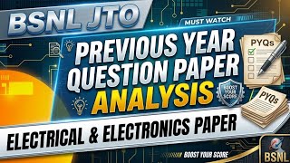 BSNL JTO Previous Year Questions | Junior Telecom Officer Electronics/Electrical/Telecom PYQs| Watch