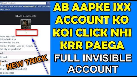 How To Make Unclickable And Full Invisible Facebook Account | New Symbol | Blank Name Account 2020