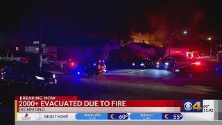 2000+ evacuated after large fire breaks out in Richmond