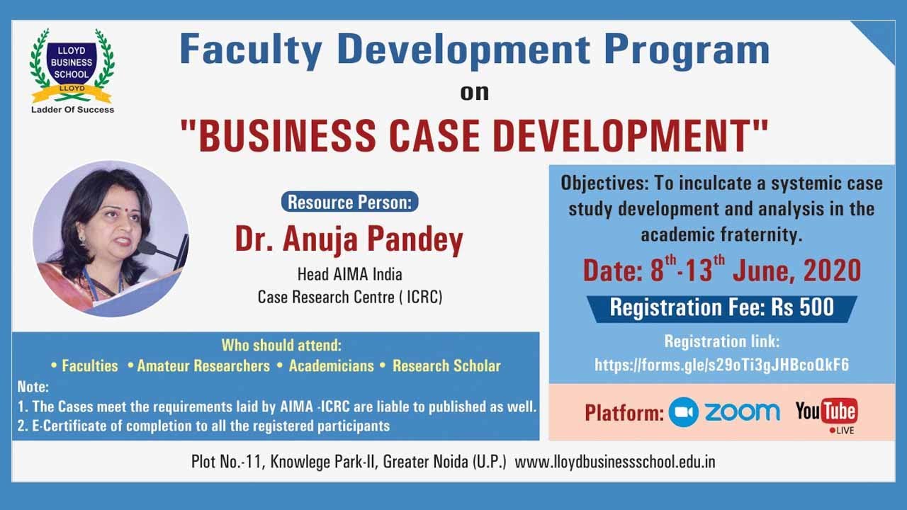 Faculty Development Programme (FDP) - Business Case Development - Day-5 ...