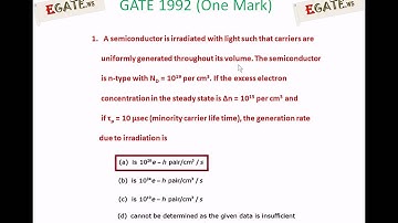 Solution to GATE 1992 Electronic Devices (One Mark) - Semiconductors