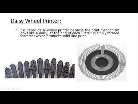 Explanation And Working Of Of Daisy Wheel Printers Impact