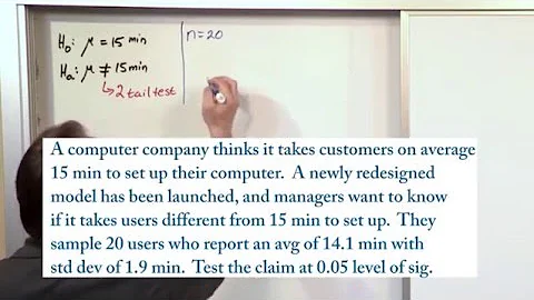 Lesson 18 - Hypothesis Testing For Means & Small Samples, Part 8