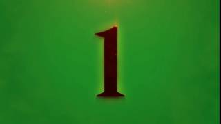 Number 1 on Fire Green Screen