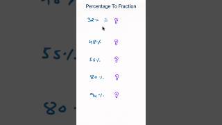 Percentage To Fraction