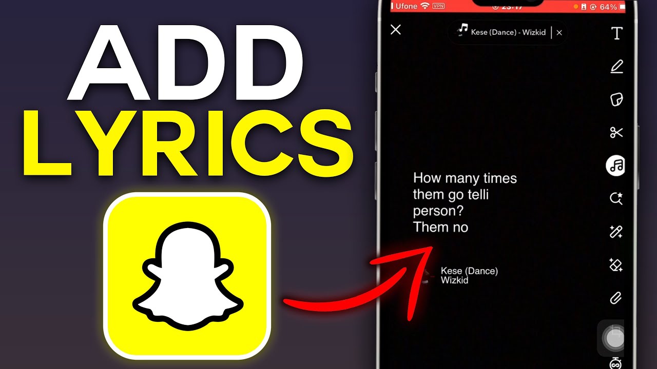 Как добавить текст песни в Snapchat в 2025 году