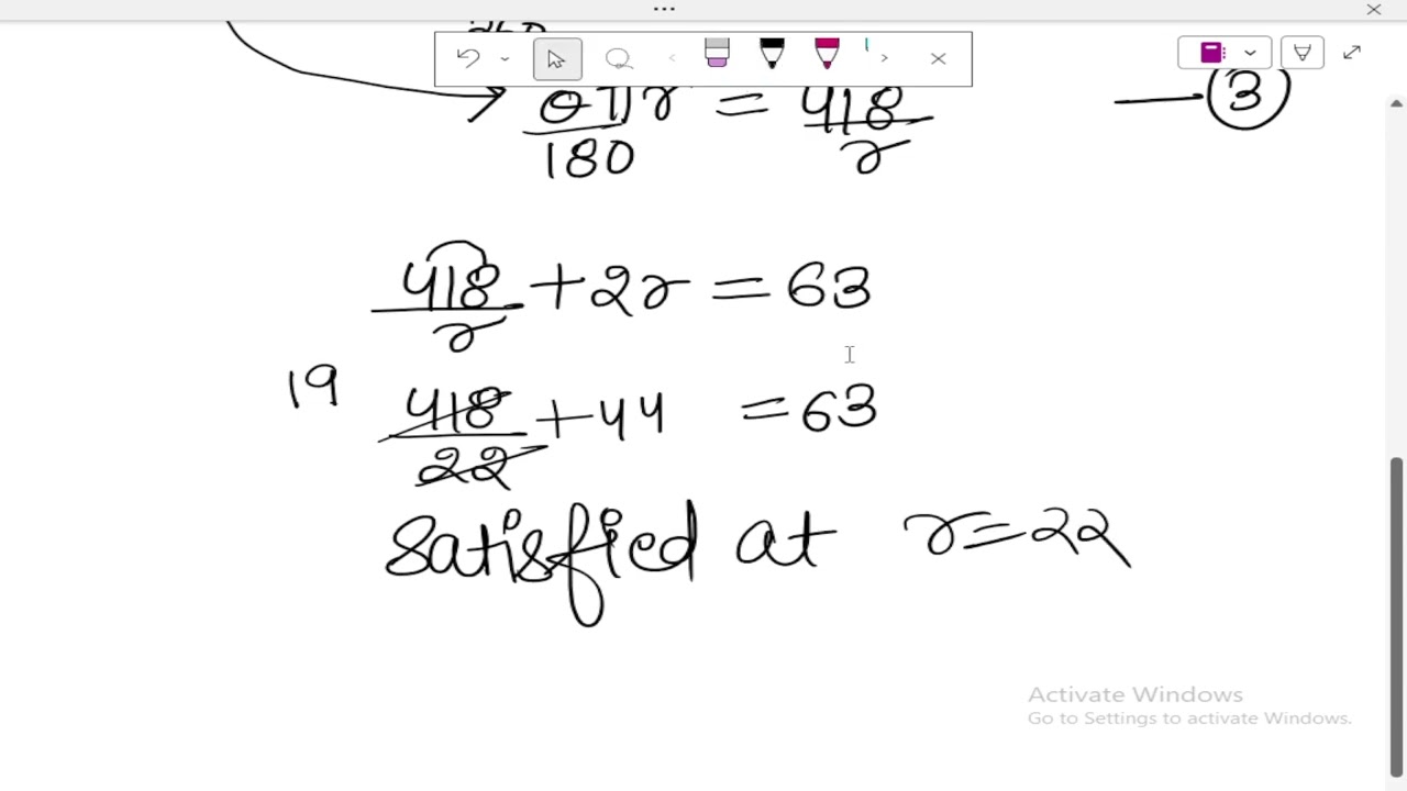 Important Question perimeter and area of a sector if given