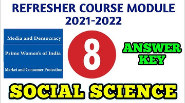 8th Standard Social Science Refresher Course Module Answer Key Unit-17, 18, 19 & 20.