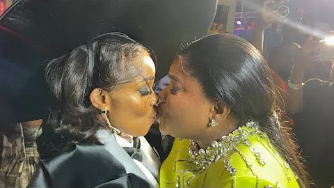 Unbelievable As Toyin Abraham And Iyabo ojo Exchange hot kiss At premiere of her movie Alakada Bad