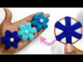 चूड़ी से सुंदर फूल बनाने का आसान तरीका /EASY WOOLEN FLOWER CRAFT IDEA FROM OLD BANGLE