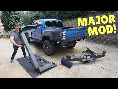 INSTALLING Relentless Fabrication High Clearance Rear Bumper! Toyota Tacoma