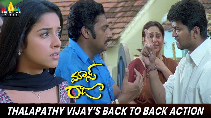Thalapathy Vijay's Back to Back Action Scenes | Mass Raja Telugu Movie Scenes | Asin, Prakash Raj
