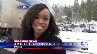 Stranded Amtrak train arrives in Eugene