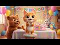 La Fiesta de Cumpleaños de Gatito y el Pastel Gigante 🐱 Canciones Infantiles y Rimas para Niños